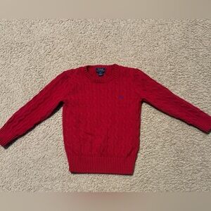 Polo by Ralph Lauren Men's Vibrant Red Crewneck Sweater boy sz 7